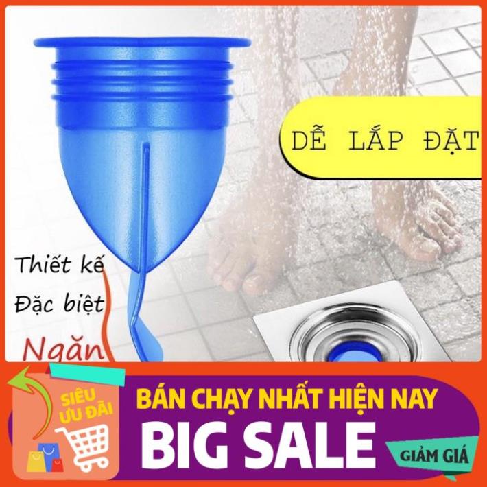 Bộ van ngăn mùi hôi cống kèm nắp nhựa,phễu cao su Silicon lắp thoát sàn pòng tắm nhà vệ sinh chống côn trùng