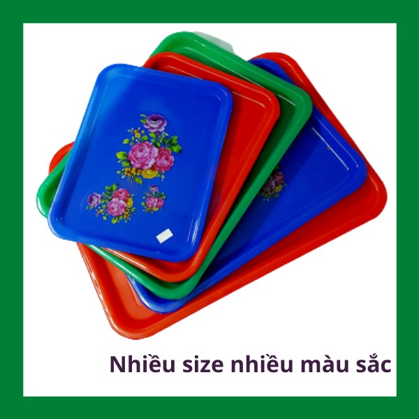 Mâm nhựa/ Khay nhựa chữ nhật Thuận Đạt nhiều size tiện ích đồ dùng gia đình