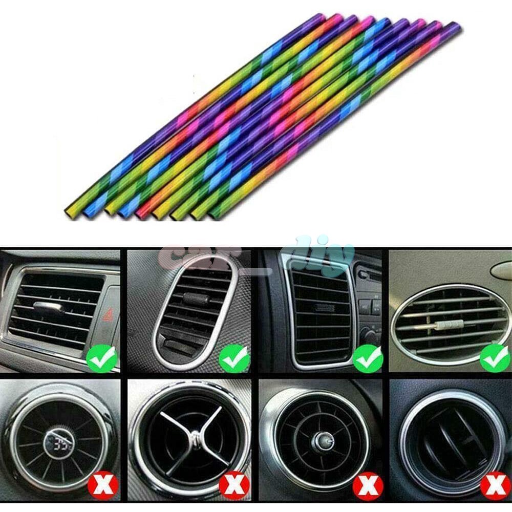 Set 10 Dải 20cm Hình Chữ U Dùng Để Trang Trí Máy Điều Hòa Xe Ô Tô