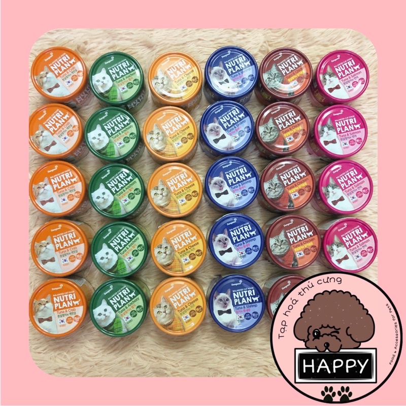 [6 VỊ] Pate Nutri Plan nhiều vị cho mèo / Thức ăn Hàn Quốc đóng hộp Nutriplan Dongwon cho mèo [Ảnh thật][Có sẵn]