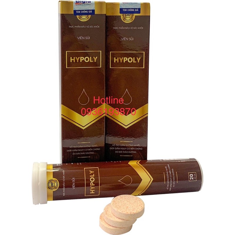 [Mã 66FMCGSALE hoàn 8% xu đơn 500K] VIÊN SỦI HYPOLY 👍 [CHÍNH HÃNG] ❤️ HYPOLY HỖ TRỢ ĐƯỜNG HUYẾT | BigBuy360 - bigbuy360.vn