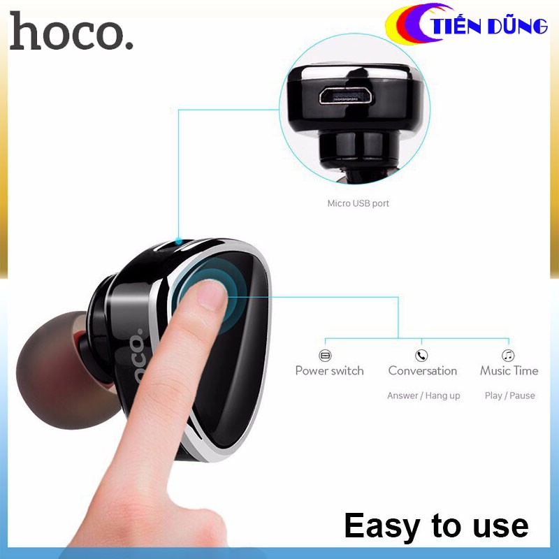 Tai nghe bluetooth hoco e7 dòng 1 tai cách âm tốt cho âm thanh chất lượng