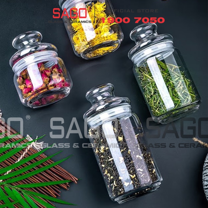 Hũ Thủy Tinh Ocean Pop Jar Glass Lid | Hũ Nắp Thủy Tinh