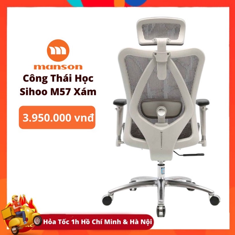 [The Manson] Ghế Văn Phòng Công Thái Học Sihoo M18 - M57 - M93 - V1 Chính Hãng Bảo Hành 3 Năm