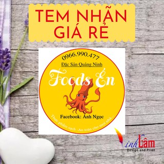 Combo 300 tem nhãn giấy 8x15cm giá rẻ theo yêu cầu