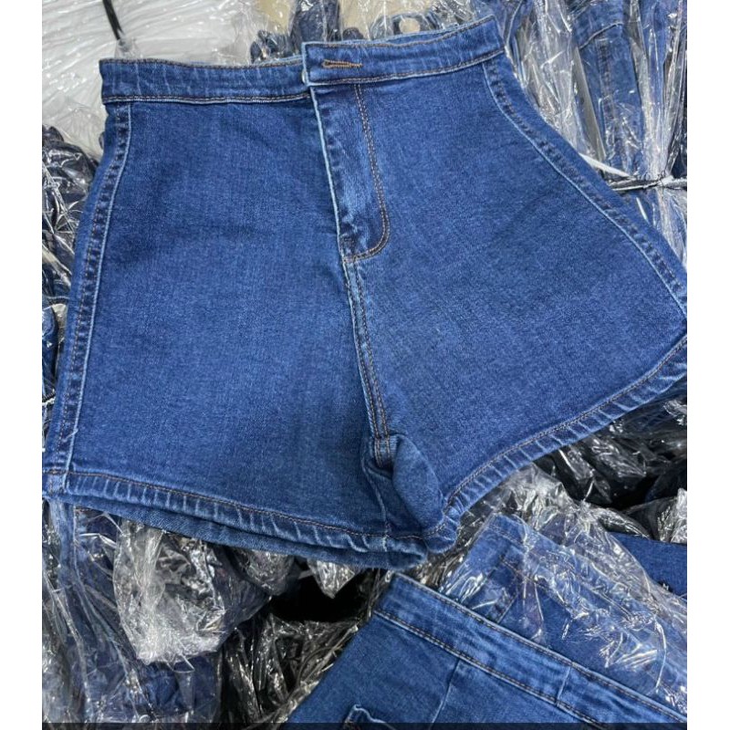 Quần short jean lưng cao túi phía sau chất co giãn hàng y hình kèm ảnh thật chính chủ ( S, M, L, XL)