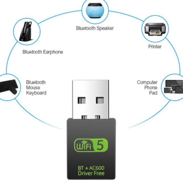 [CÓ SẴN] USB Thu sóng WIFI 5G nhỏ gọn dành cho laptop máy bàn làm việc mà không bắt được wifi, Tốc độ 1200Mbps | BigBuy360 - bigbuy360.vn