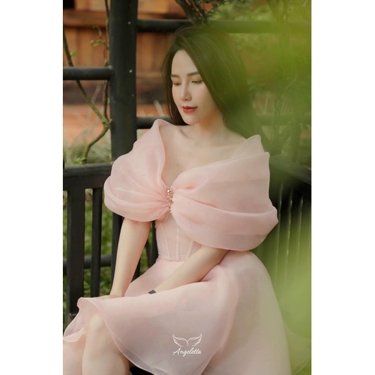 MS1291V ĐẦM XOÈ TRỄ VAI KẾT FULL SIZE S/M/L/XL