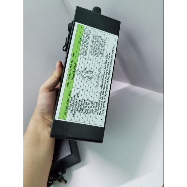 Pin Lithium ion 12V 20Ah  dòng xả cao 100A UD kích, lưu trữ, nguồn dự phòng dòng xả caoSamsung 20R chính hãng