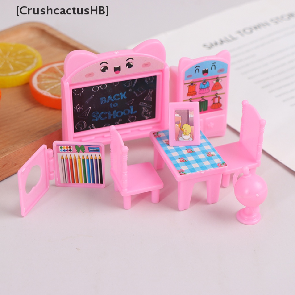 Set 8 Mô Hình Bảng Đen Viết Phấn Trang Trí Nội Thất Nhà Búp Bê