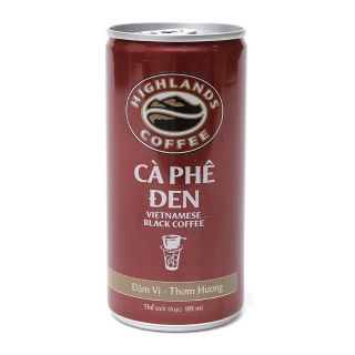 Lốc 6 lon Cà phê đen Hingland 185ml