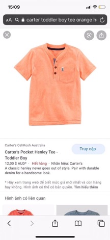 Áo Carter’s dư xịn cho bé trai