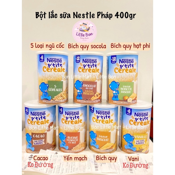 Bột lắc Nestle Pháp 6M bay air 400gr_Date 11-12/2022