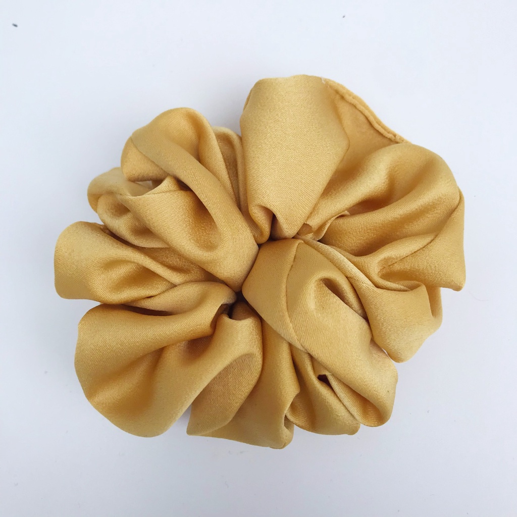 Buộc tóc vải scrunchies handmade by WEARIT chất liệu lụa cao cấp, đa dạng màu sắc