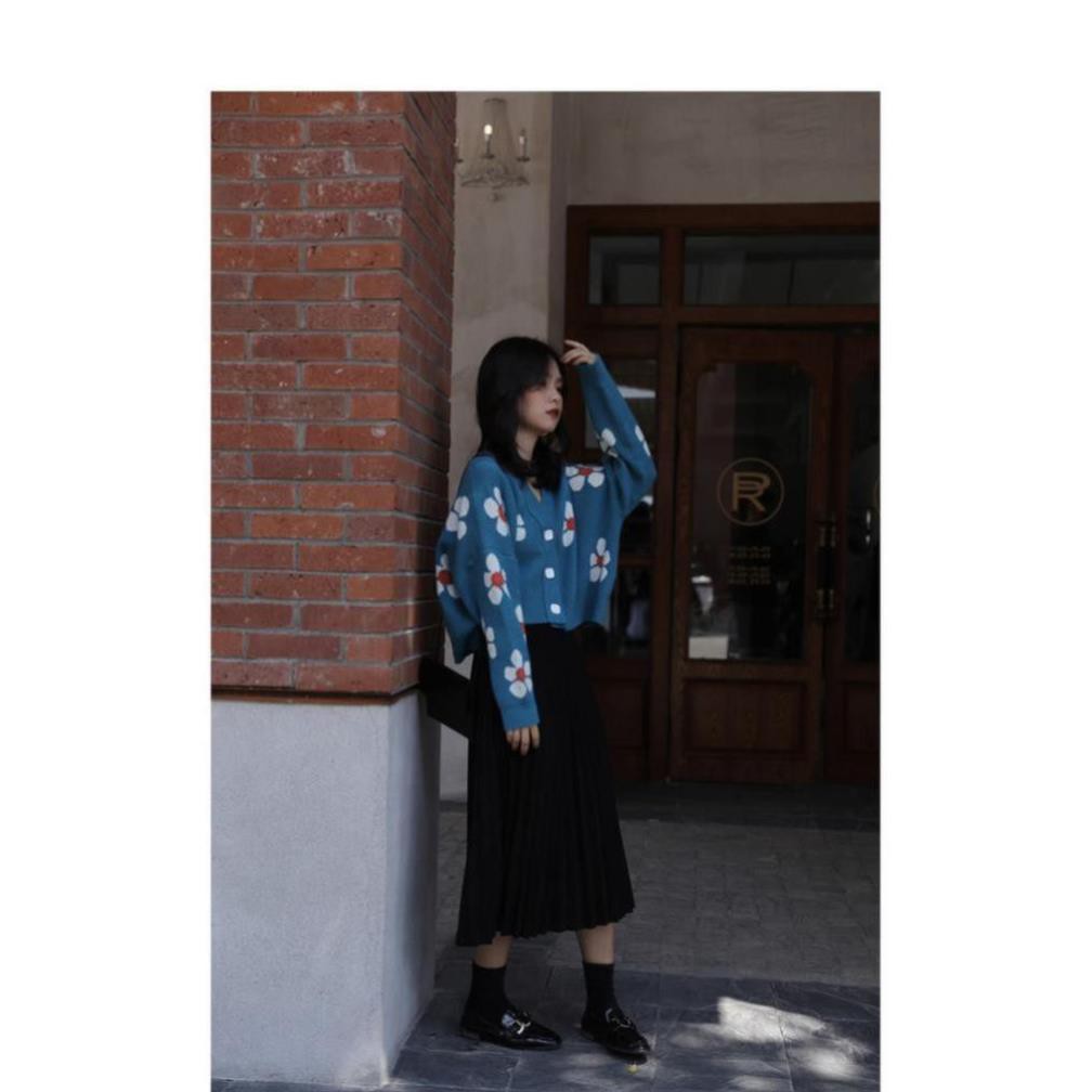 [ CÓ SẴN ] Áo Cardigan Len hoạ tiết hoa Moee style Hàn Quốc | BigBuy360 - bigbuy360.vn