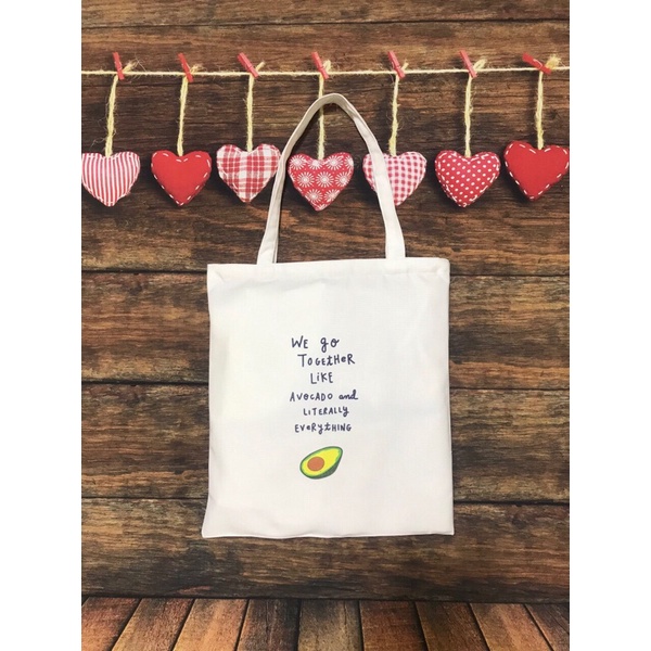 Túi Tote vải Canvas in hình vui nhộn, cute