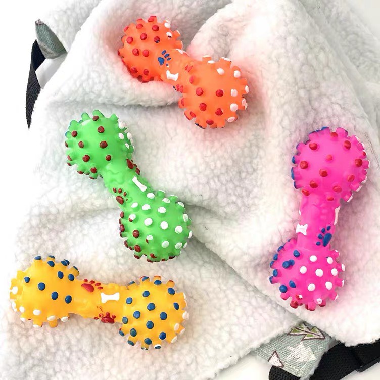 Xương đồ chơi cho cún - xương đồ chơi cho chó hình quả tạ