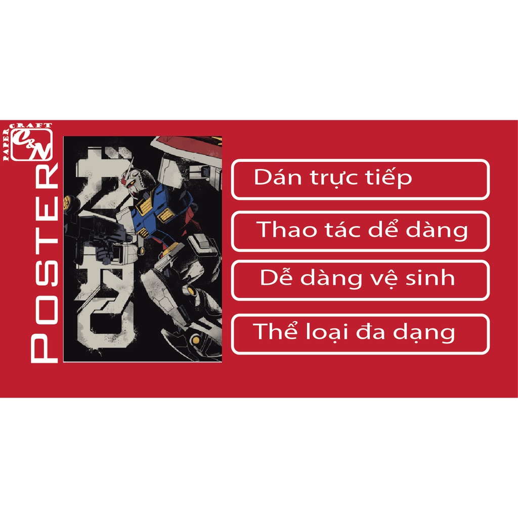 Poster nhựa siêu lớn|Poster Origin Gundam |Posters dán tường