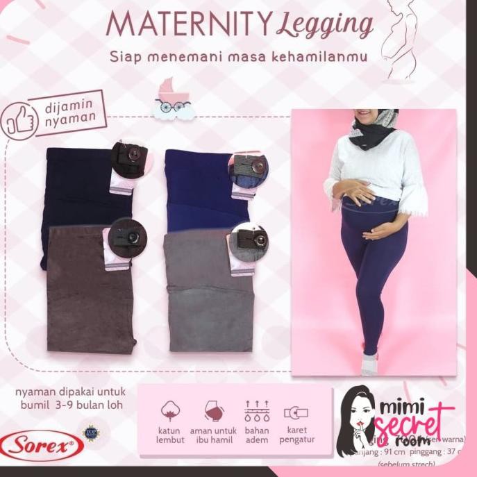 Quần Legging Dài Co Giãn Dành Cho Bà Bầu "Clp.26My21x" Mimi SOREX 7004 || Quần Legging Cho Bà Bầu 8833