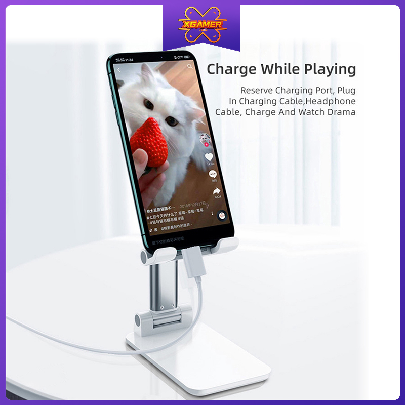 [Ready Stock] XGamer 100% Original Universal Desktop Phone Foldable Holder Stand Mount Support Tablet Cell Phone Adjustable Portable Phone Holder