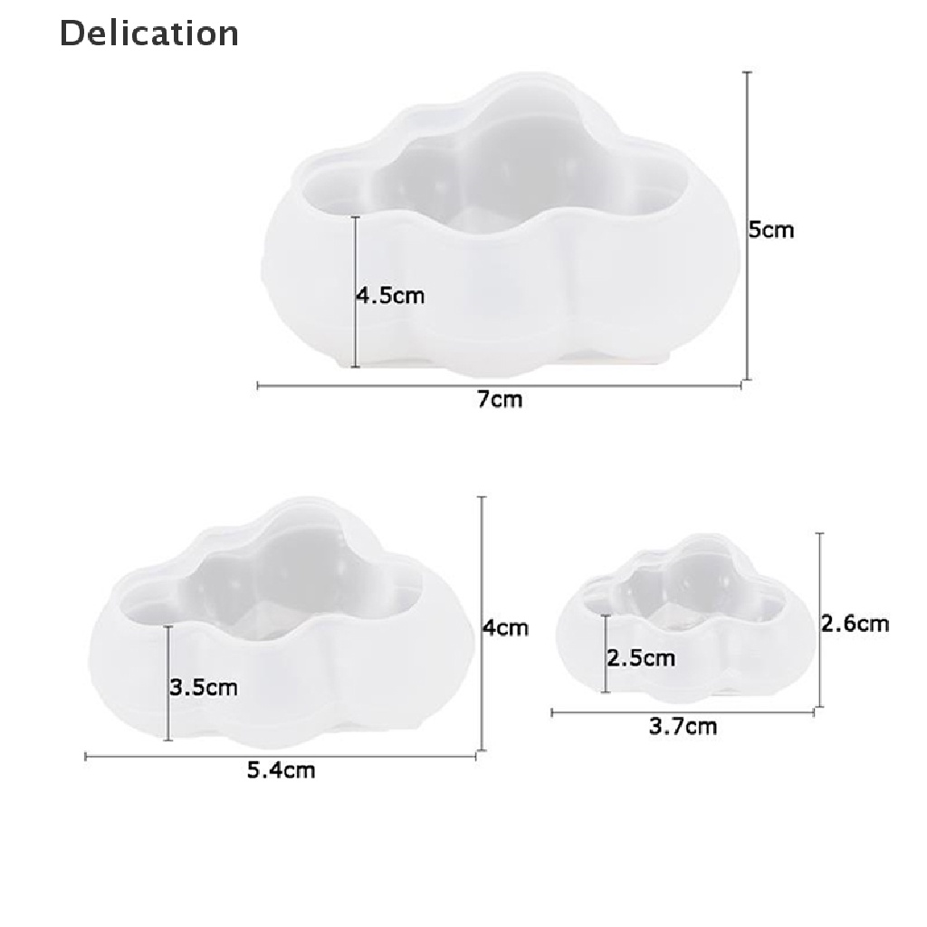 Khuôn silicone làm bánh kẹo hình đám mây 3D xinh xắn