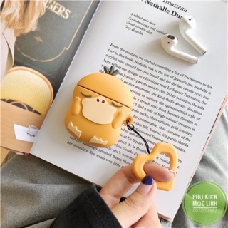 🐣 Case Vịt vàng Koduck tik tok 🐣 Vỏ bao Airpods 2 AirPod đựng tai nghe không dây i11 i12 i18 ... tặng kèm móc đeo