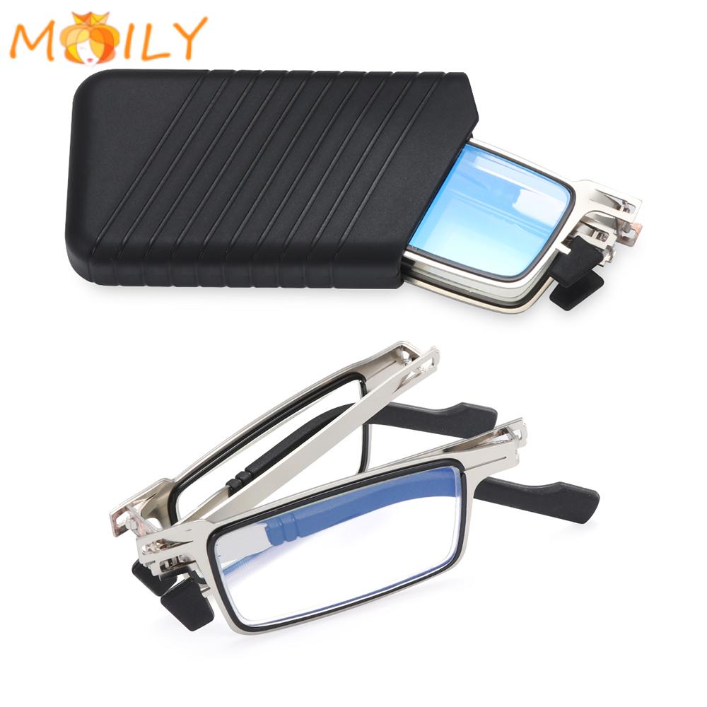 MOILY Fashion Foldable Reading Glasses Portable Readers Glasses with Case Blue Light Reading Glasses Anti UV400 Women Men Anti Eyestrain...