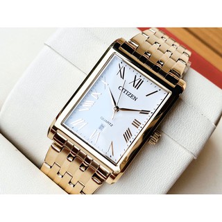Đồng hồ quartz Nam-Nữ Citizen BH3003-51A mặt vuông dây kim loại