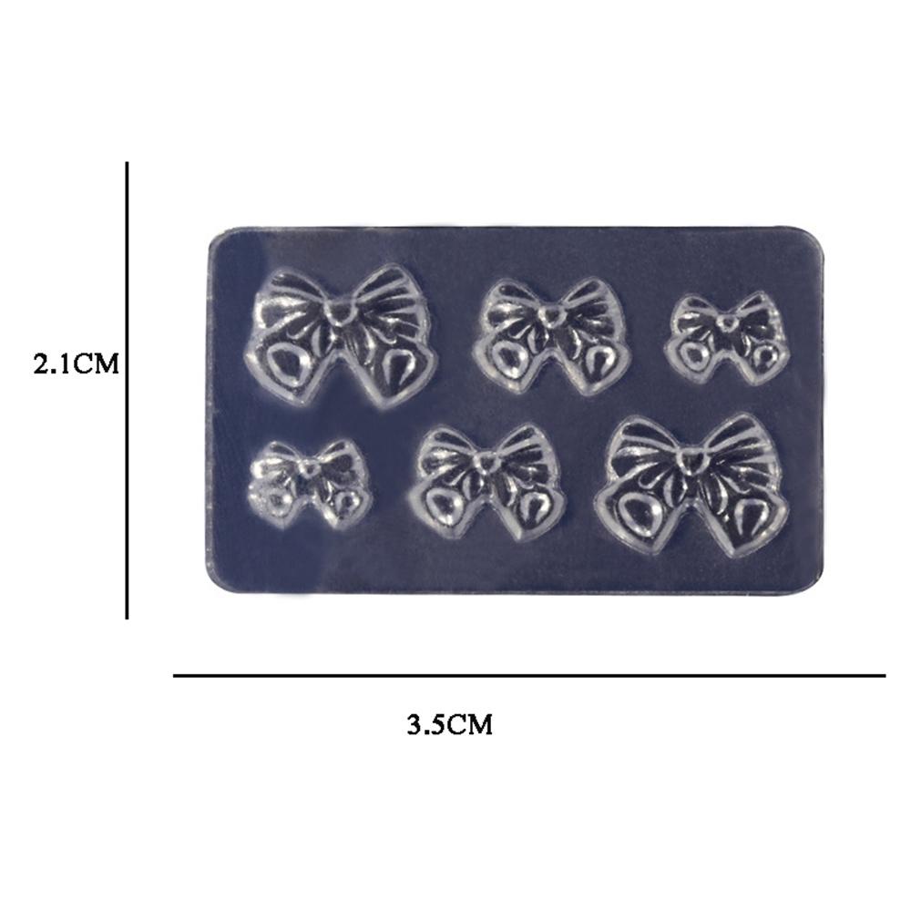 Khuôn Silicone Trong Suốt Họa Tiết Ruy Băng 3D Chuyên Dụng Cho Trang Trí Móng Nghệ Thuật DIY