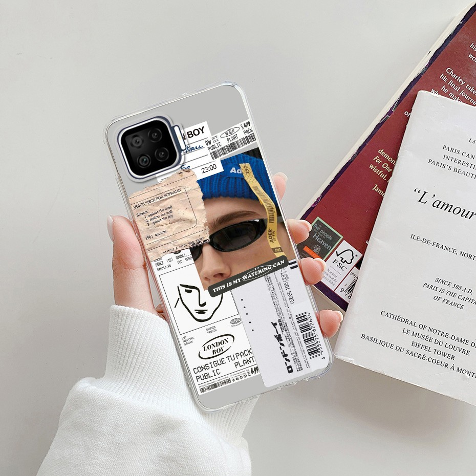 Ốp điện thoại tpu mềm trong suốt in hình dễ thương cho Oppo F17 / A73 F17 Pro / A93 Oppo F 17 F17Pro