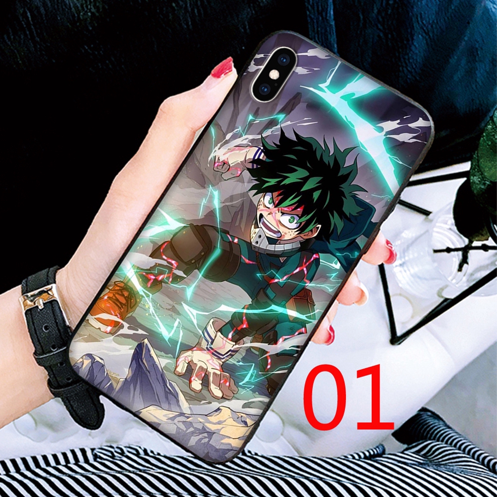 Ốp điện thoại từ silicon họa tiết my hero academia cho iPhone 5 5S 6 6S SE 7 8 Plus XS Max