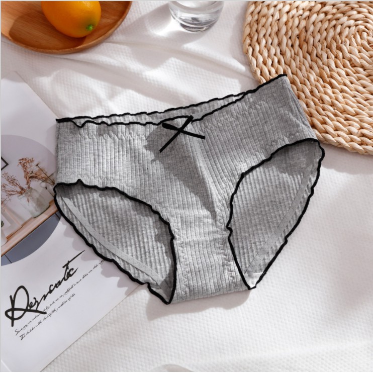 [Set 3 quần] Quần lót nữ cotton viền ren , quần xì kháng khuẩn xuất Nhật co dãn 4 chiều quyến rũ sexy M15 | BigBuy360 - bigbuy360.vn