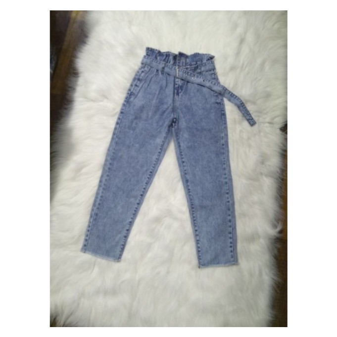 [Mã WA23150 giảm 20k đơn 150k] Quần jean nữ lưng cao VIDEO kèm thắt lưng số 8822