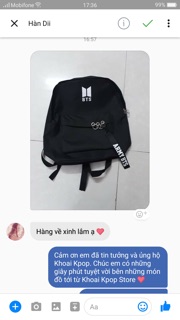 Balo Cặp BTS (siêu đẹp 42x29x16cm)