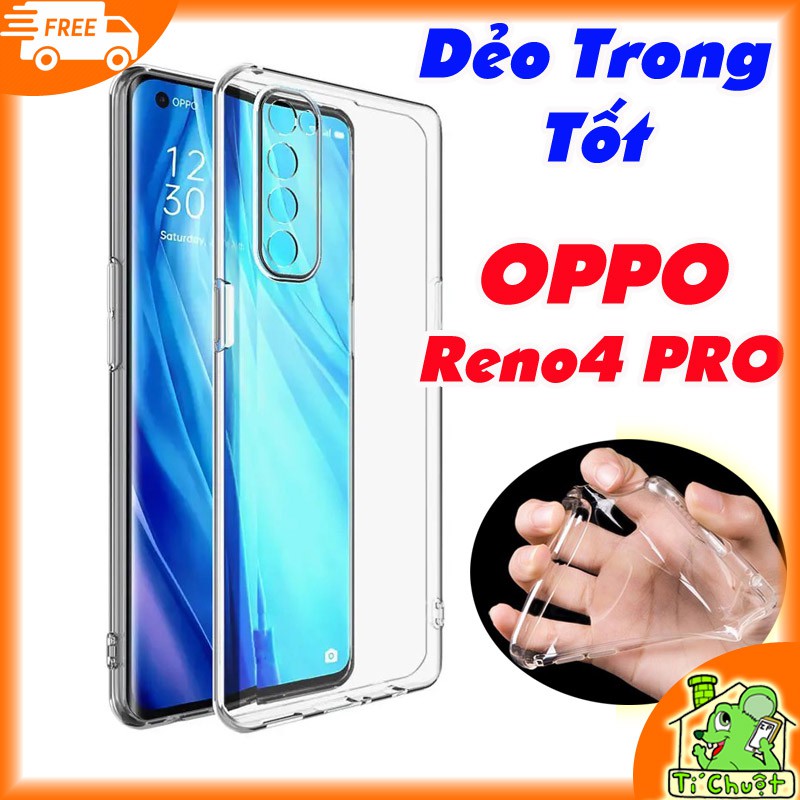[Loại Tốt-Ảnh Thật] Ốp lưng OPPO Reno4 PRO Silicon Dẻo Trong Suốt