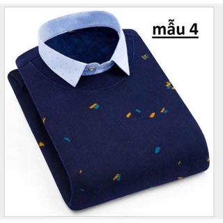 Áo len cổ sơ mi