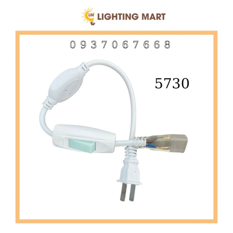 Nguồn dây led 5730 220V có công tắc tiện dụng - Sử dụng cho dây led 5730 220V 2 hàng led
