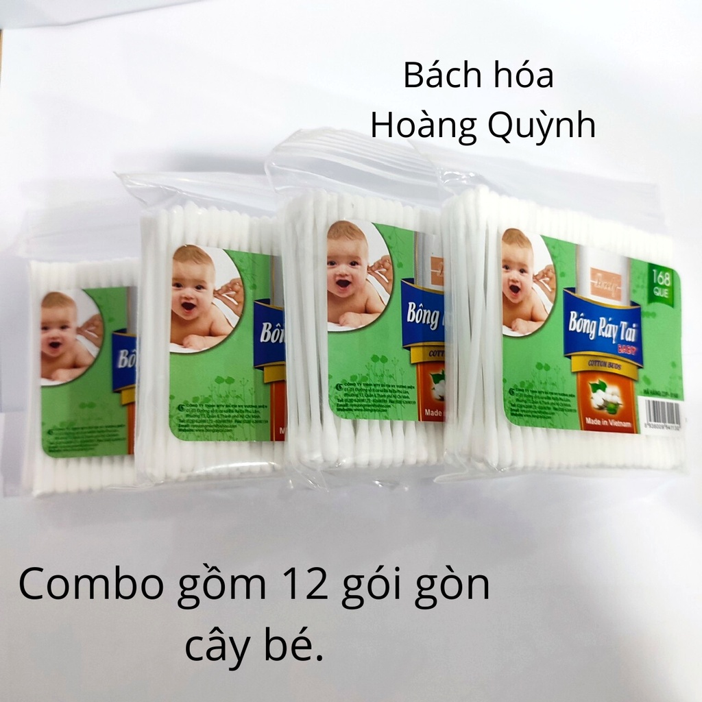 Combo 12 gói gòn ráy tai bé Lovely B168.