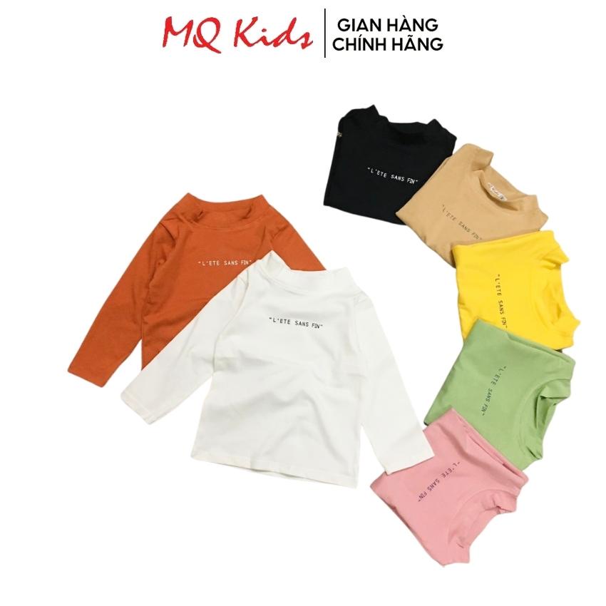 Áo giữ nhiệt cho bé MQ KIDS áo thun cổ lọ 3 phân chất cotton 100% hàng xuất