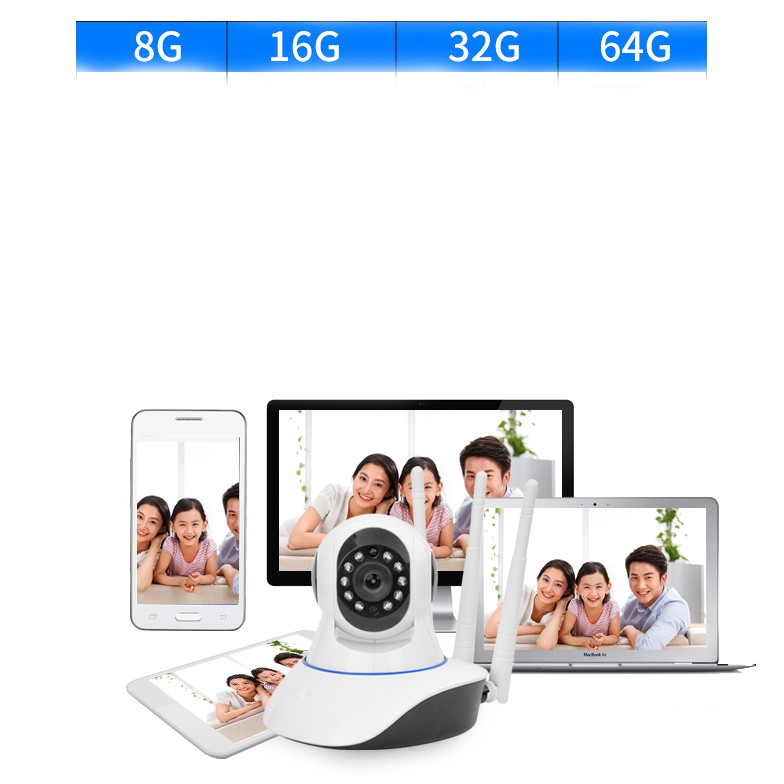 CAMERA IP WIFI X8100 3 RÂU TRONG NHÀ APP YOOSEE 360 ĐỘ QUAY MÀU ĐÊM 2.0MP