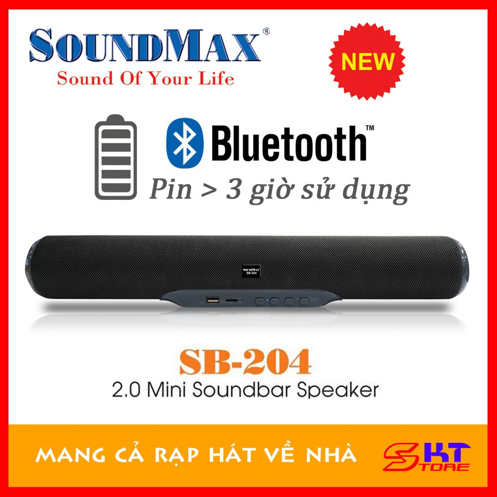 Loa Vi Tính Bluetooth SoundMax SB204 - Hàng Chính Hãng