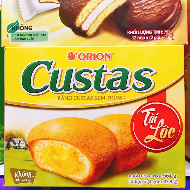 HỘP 24 CÁI BÁNH ORION CUSTAS KEM TRỨNG