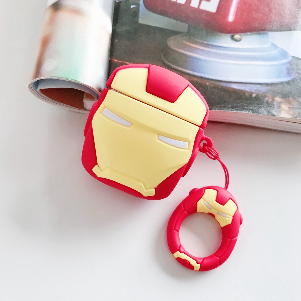 🔥Case Airpods Bảo Vệ Tai Nghe Hình IRON-MAN🔥 Case Airpods 1-2/Pro Siêu Cute Dễ Thương