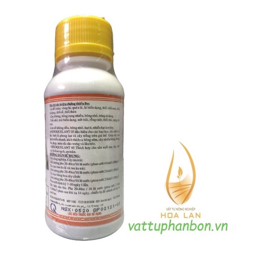 Phân Bón Lá Amino Quelant 05 - Tăng khả năng thụ phấn - Hạn chế rụng bông, rụng trái - #058A# 100ml