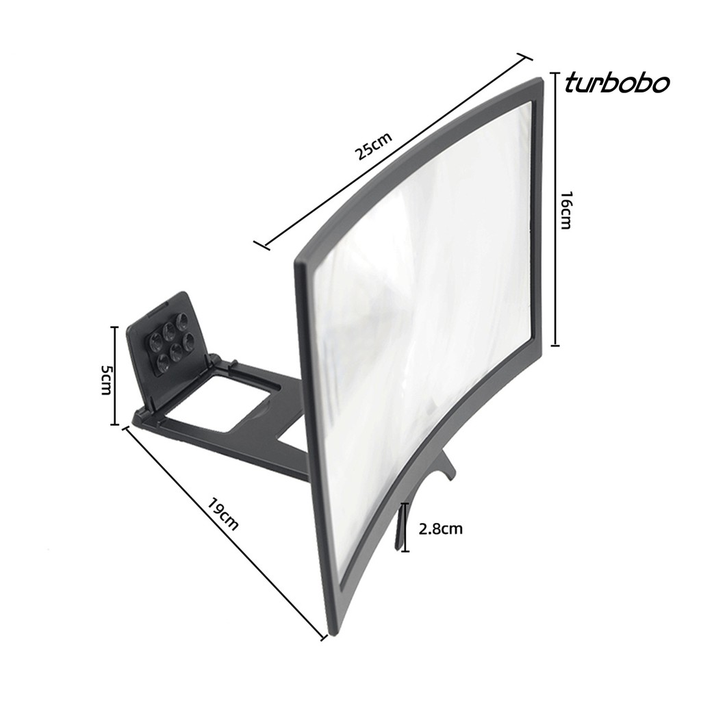 Kính Phóng Đại Màn Hình Cong 12 Inch Có Thể Gập Lại 3d Cho Điện Thoại