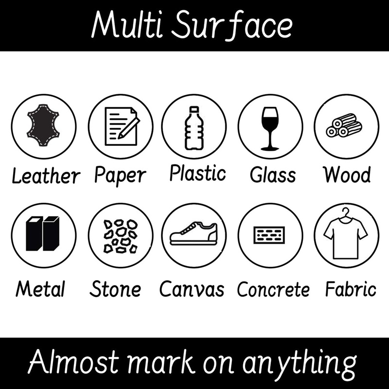 Bút Đánh Dấu 5 Màu Vĩnh Viễn Đầu Trung Bình Khô Nhanh Chống Nước