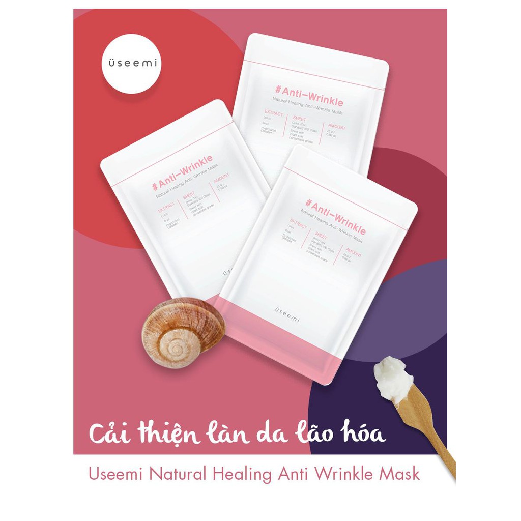 Mặt Nạ Thảo Mộc Useemi Natural Healing Mask Cấp Ẩm, Phục Hồi, Chống Lão Hóa, Dưỡng Da, Mịn Màng Chính Hãng