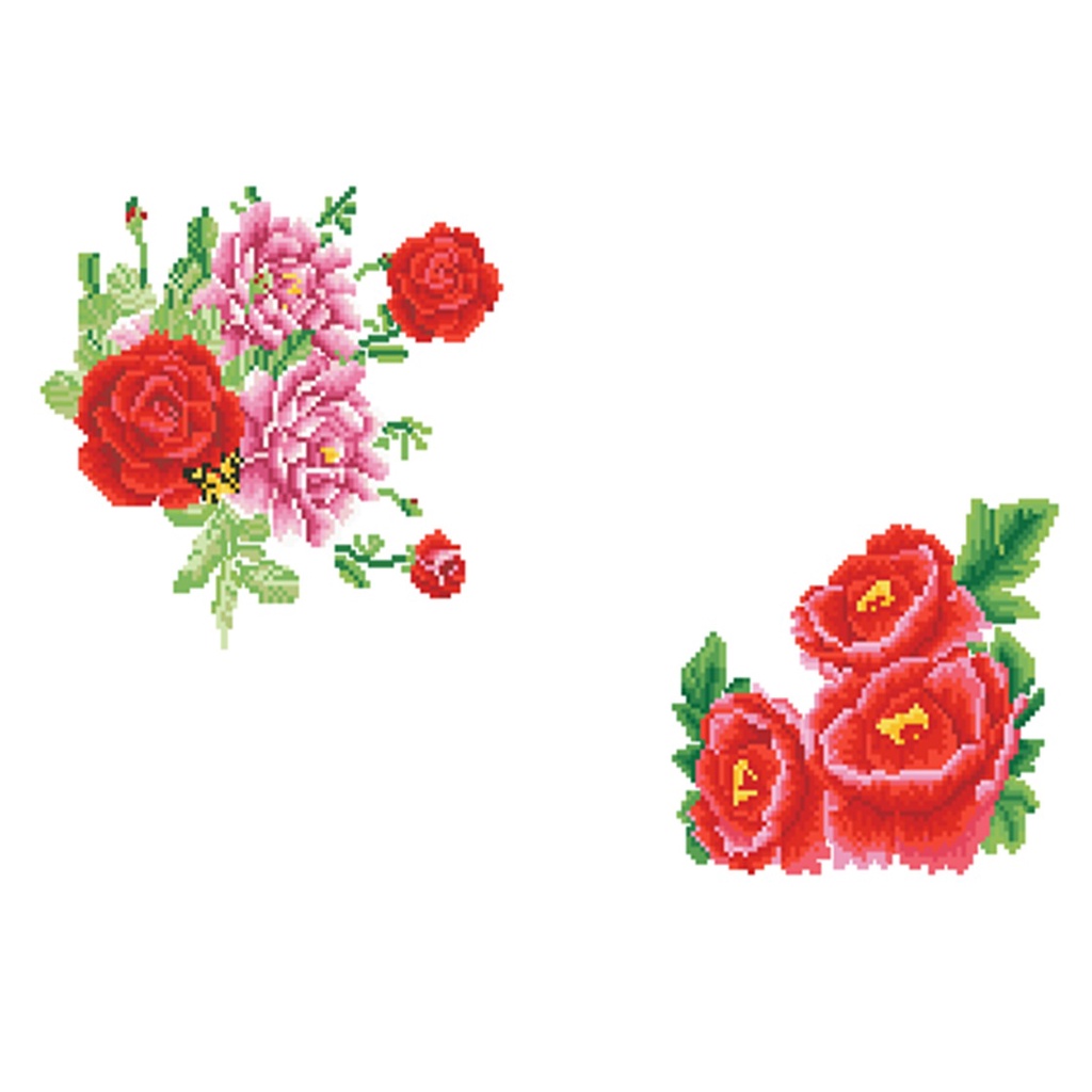 Tranh thêu chữ thập, tranh đính đá cha mẹ LV3444 ; VS278