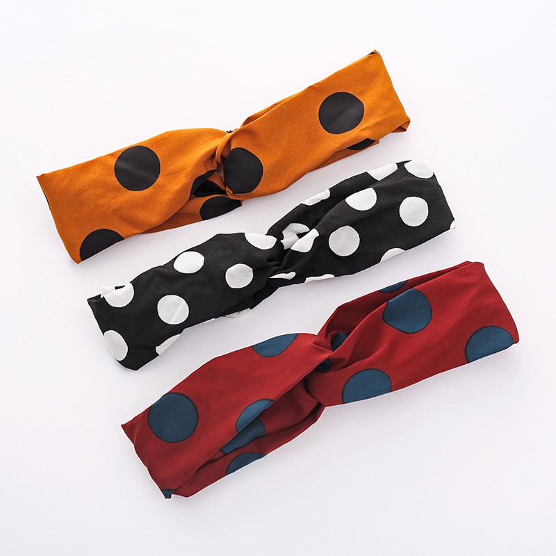 Băng đô chấm bi dễ thương không nhăn TB50