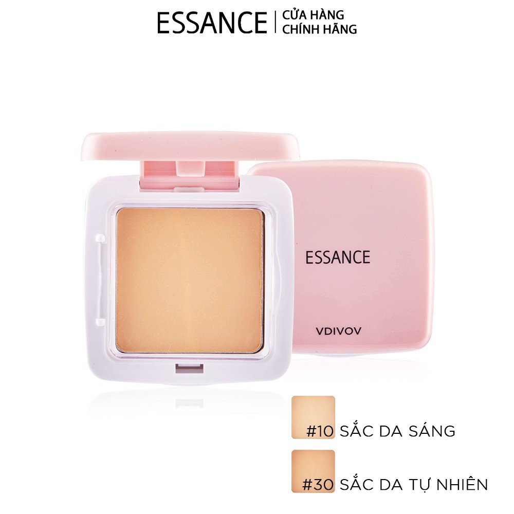 Combo trang điểm mịn mượt lâu trôi Phấn nền Essance Veil Fit Two Way Cake SPF40/PA++ 7g và Phấn phủ Silky Pact 11g